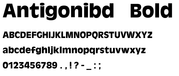 AntigoniBd   Bold font